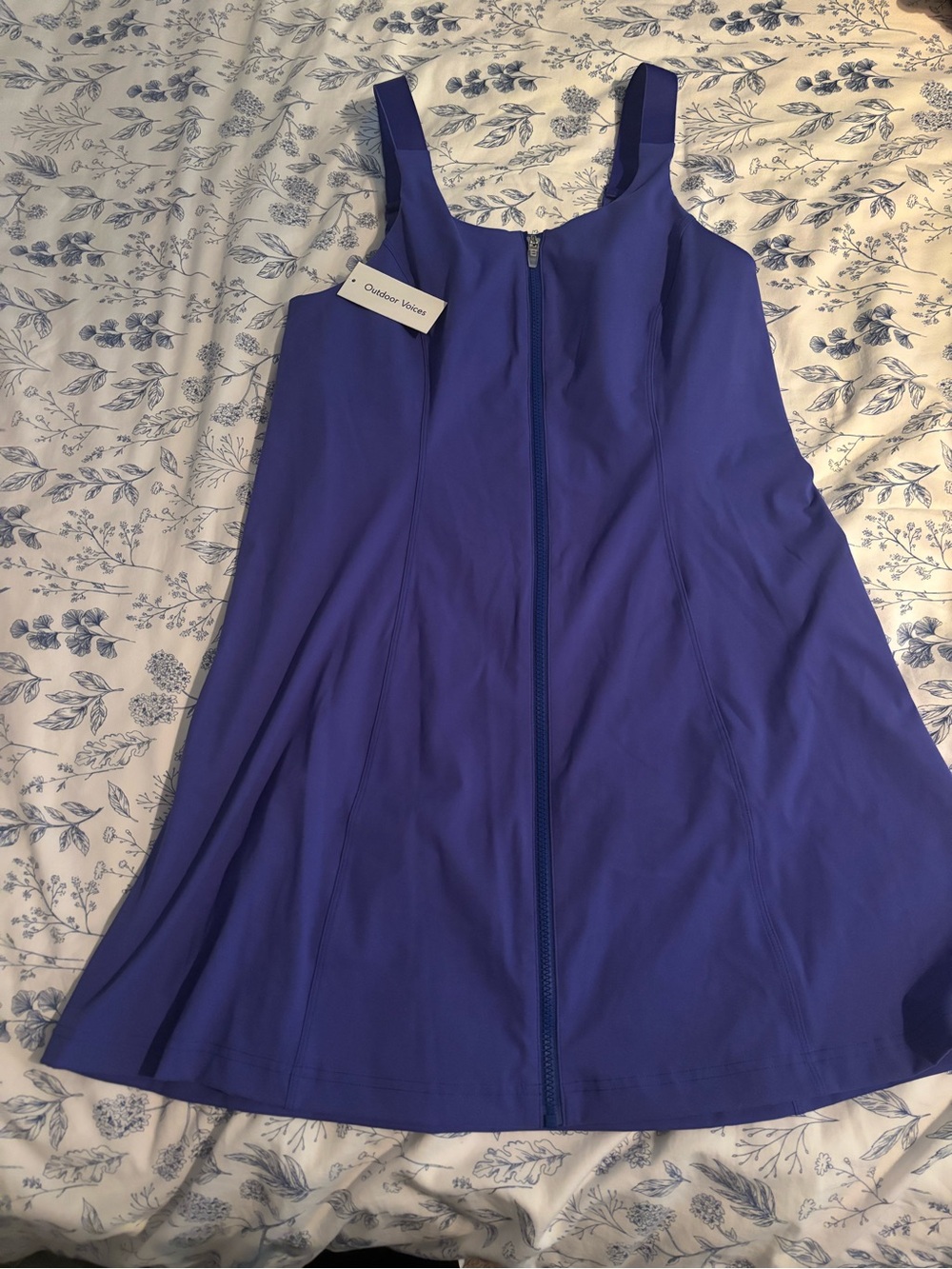 Outdoor Voices Blue Active Dress with Front Zip L/XL